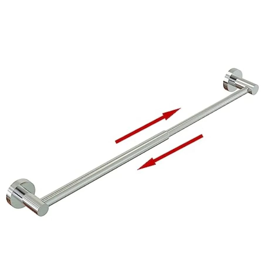 Towel Bar - Adjustable 304 Stainless Steel Towel Holder for Bathroom 11.8inch-22.6inch Sturdy and Rustproof Wall Mounted Towel