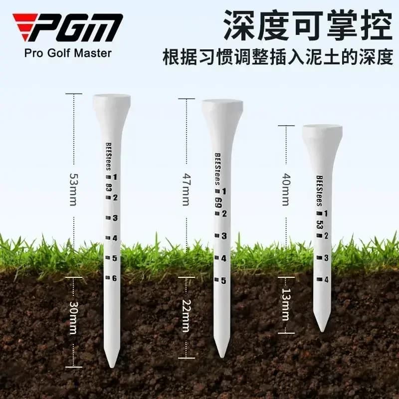 PGM Golf Legno Tee Limite Altezza regolabile Perno a sfera Profondità Mark Tees QT029