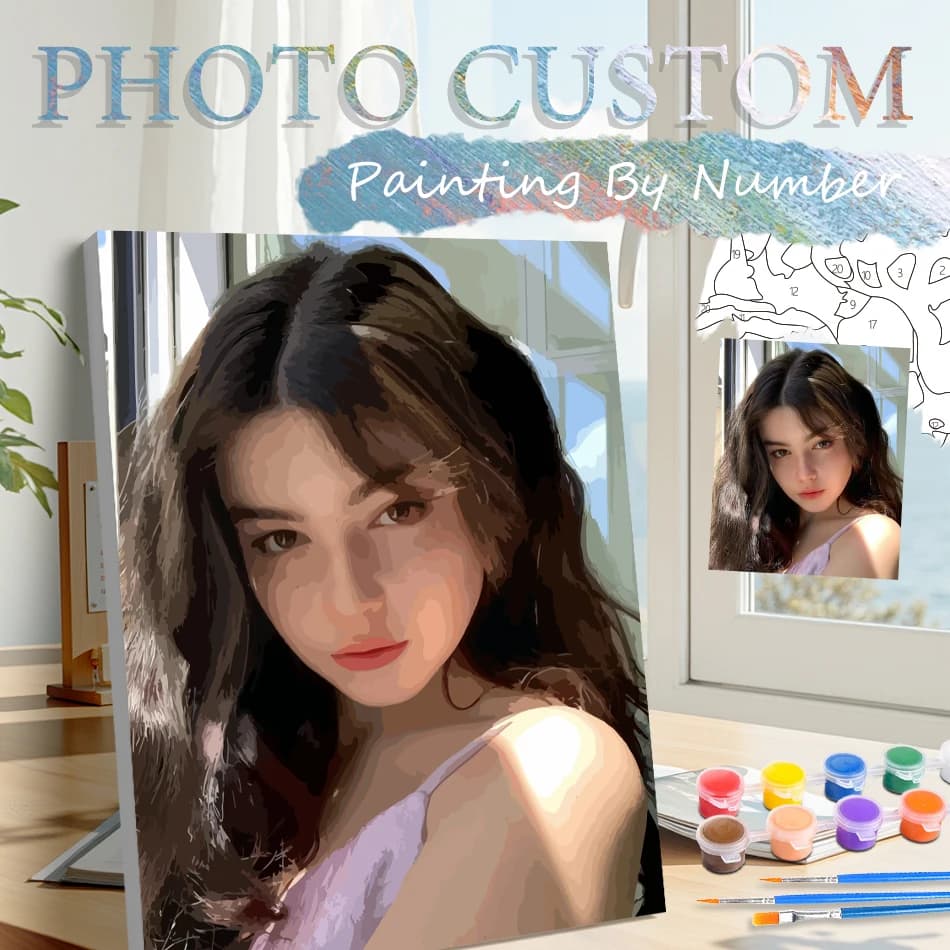 Photo Custom Painting By Numbers Acrylic Paint Handiwork Wall Art Picture By Numbers Landscape For Adult Craft Kits Home Decor