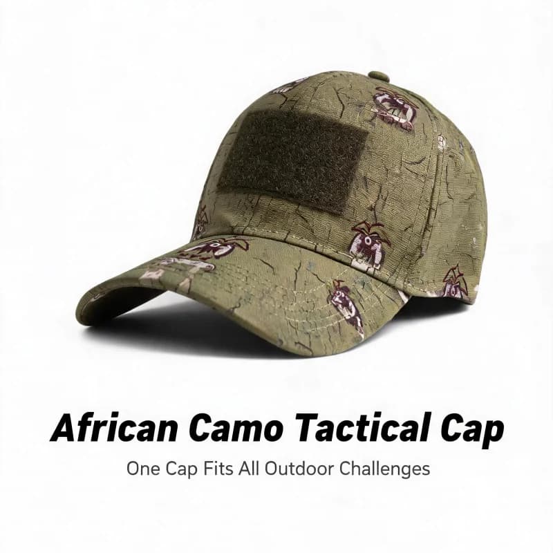 Nuovo Cappello da Baseball Regolabile con Velcro, Stile Camouflage Africano, Unisex, per Sport all'Aperto