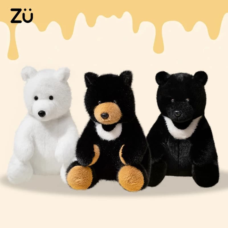 Simpatico animale di peluche asiatico orso nero peluche simpatico orso grande abbraccio cuscino morbido peluche regalo di compleanno di Natale per ragazza