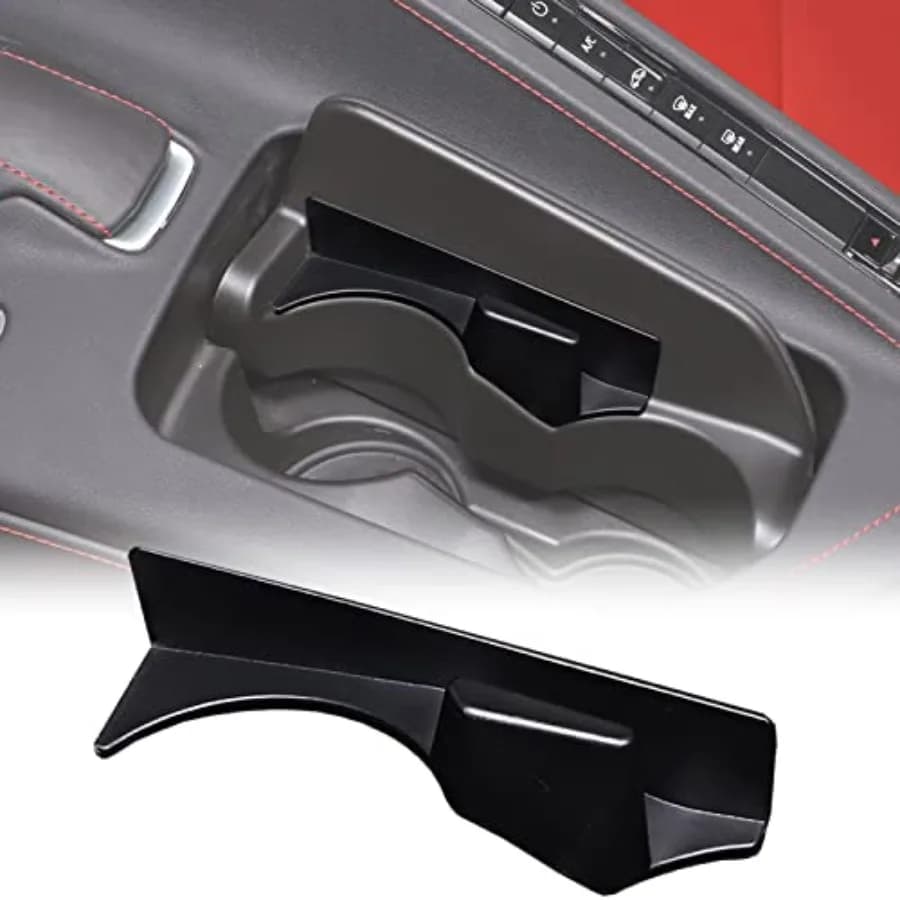 Inserti per Portabicchieri Compatibili con Chevrolet Corvette C8 2020-2023 Z06 Z51, Espansore per Organizer Auto con Ripiani Progettati