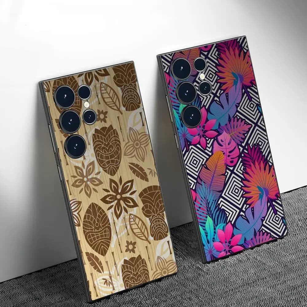 Fabric Print Phone Case For Samsung Galaxy S26 S25 S24 S22 S23 Ultra S21 S20 Plus Frosted Full Soft Case