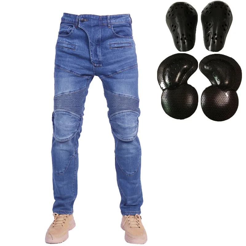 Nuovissimo MOTORPOOL UBS06 PK718 Jeans per il tempo libero moto da uomo Off-road Outdoor Jean/pantaloni da ciclismo con attrezzatura protettiva