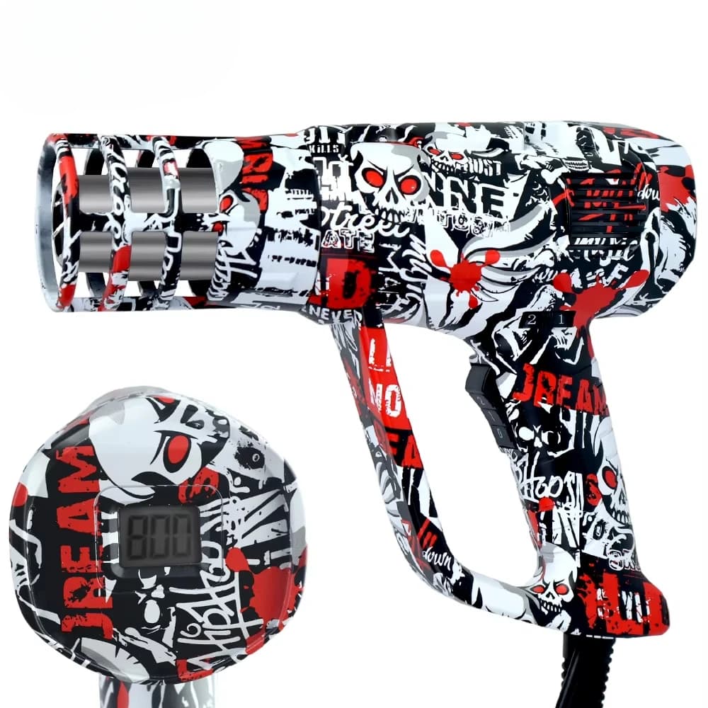 Customized Pattern Heat Gun 2000W Rated Output Power With Display Temperature Adjustable Heat Gun for Car Wrapping Tools