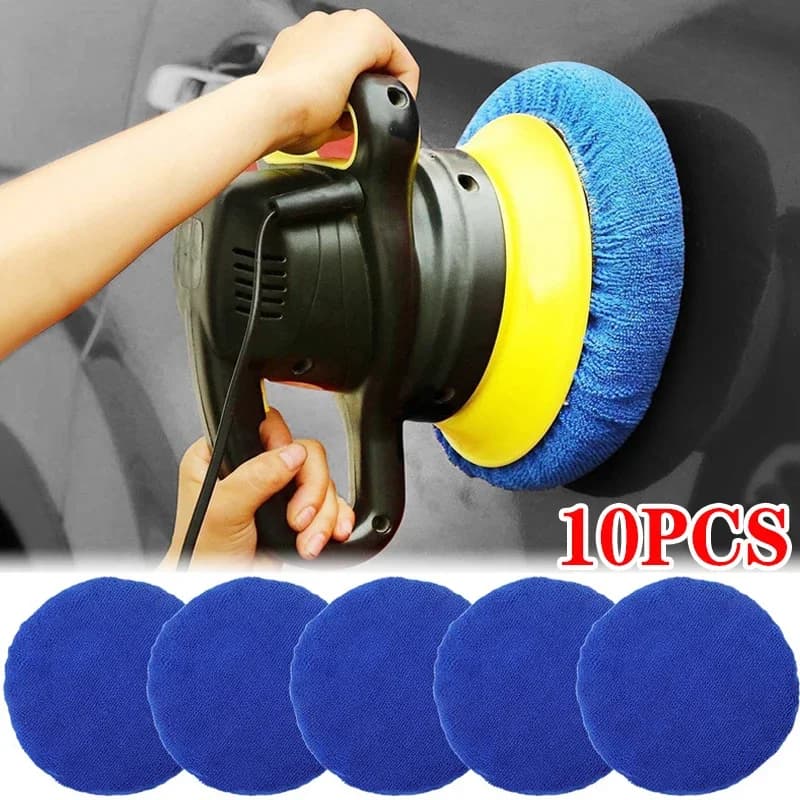 5-10 pollici Auto In Microfibra Lucidatore Pad Lavaggio Buffer Ceretta Manica Cofano Lucidatura Cappa per la Casa Auto Pulizia Accessori 10 PZ