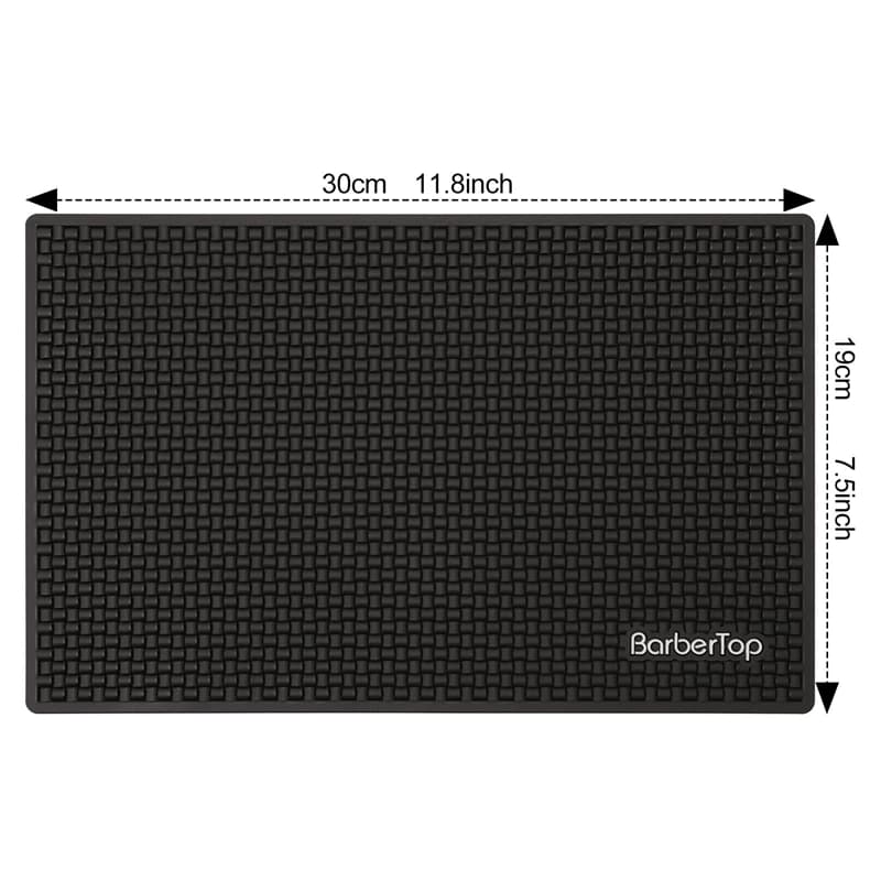 Black Anti Slip Barber Station Pad Scissores combs Tools Rubber Storage Mat Hairdressers Barbershop Professional Tools Supplies