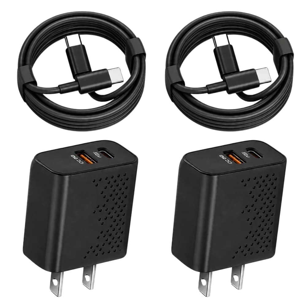 2PCS 35W Super Fast Charger TypeC, 3FT USB-C Cable for iPhone 17 16 15, iPad Pro, Samsung Galaxy, Android, Tablet, Pixel