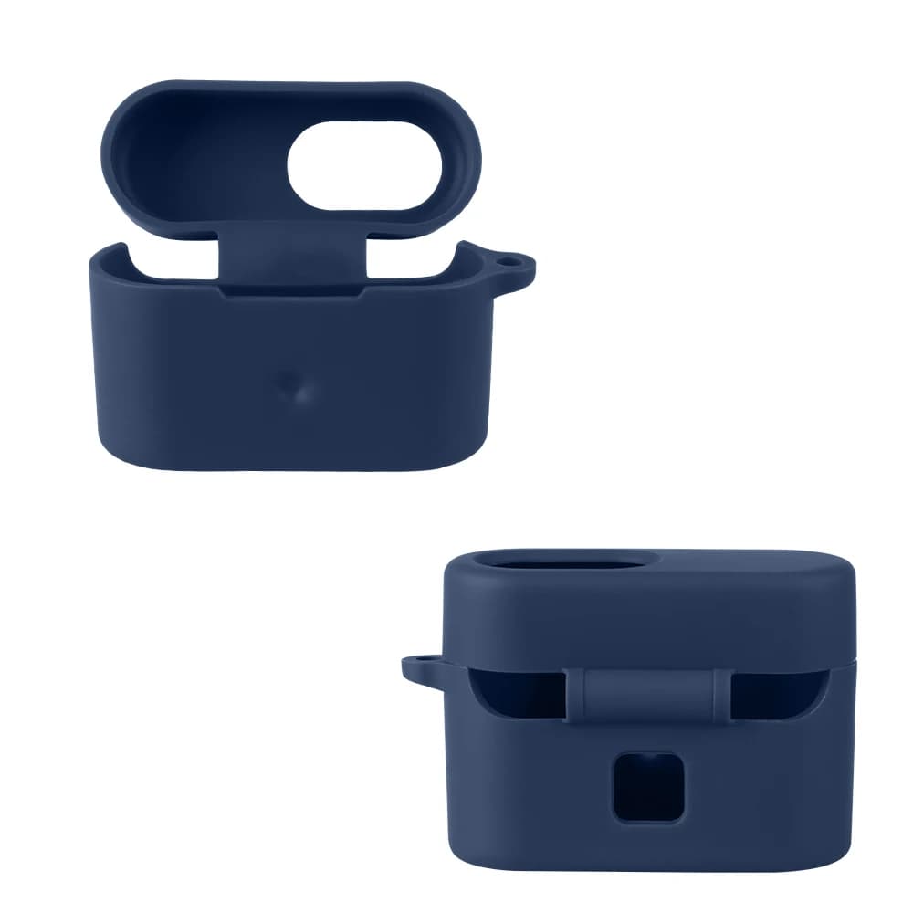 Custodia Protettiva in Silicone Morbido Antiurto per Auricolari Wireless ROSESELSA ROSE ASTRO X, Nero Blu Navy