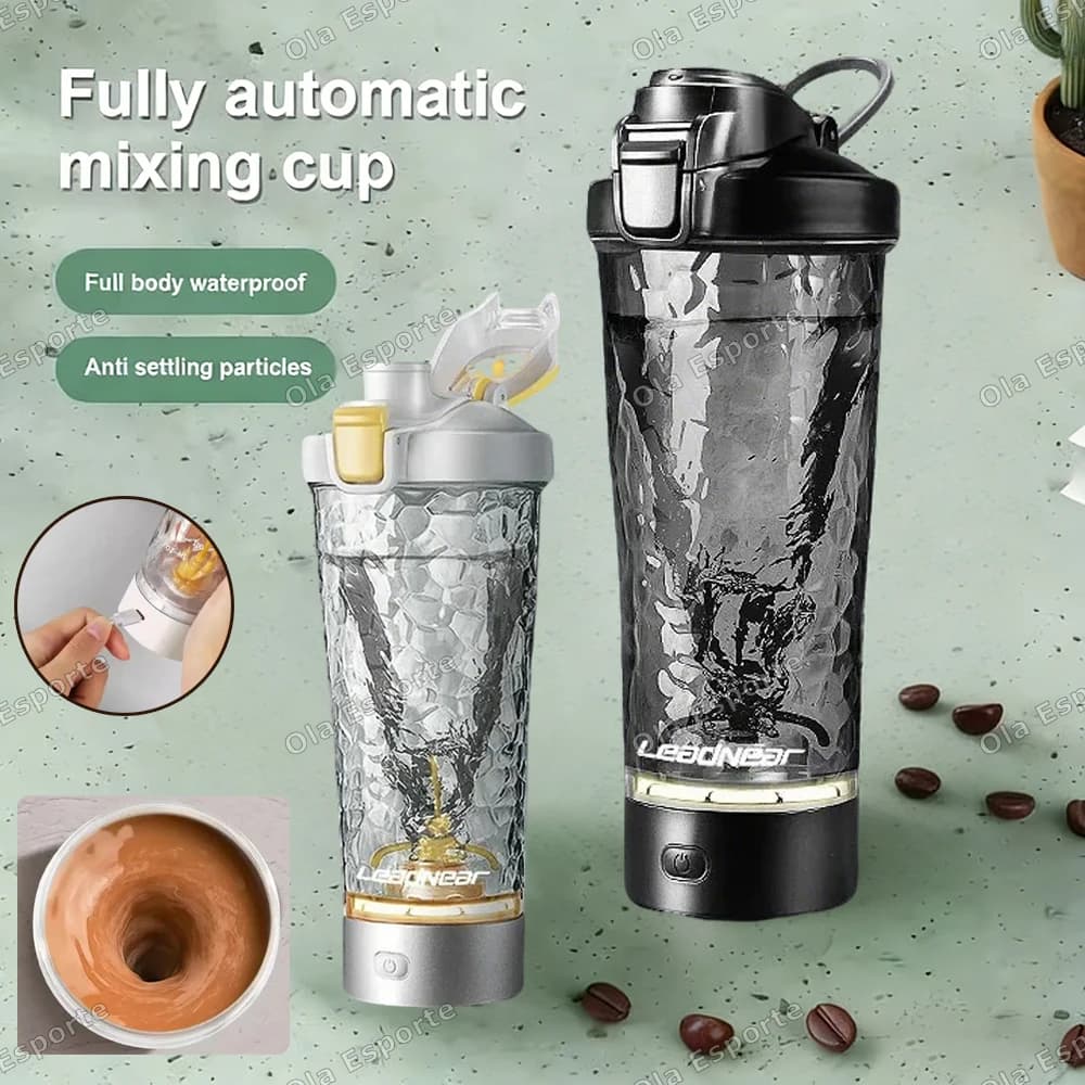 New 700 ml USB Portable Whey Protein Shake Bottle Fully Automatic Shaking Cup Rechargeable Gym BA Free Cocktail Blend