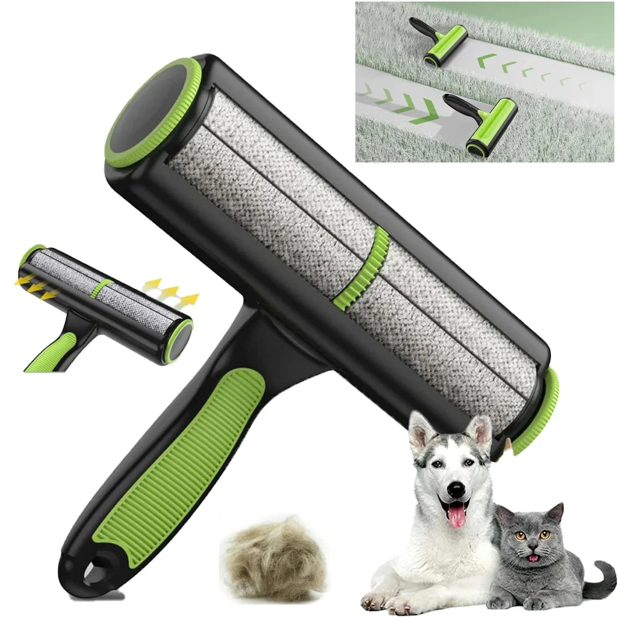 Pet Rimuove Capelli Spazzola Pulizia Gatti e Cani Per La Pelliccia di Animali Domestici Rimozione Spazzola A Rullo Abbigliamento Divano Divano Riutilizzabile Spazzola Pulita Pelucchi