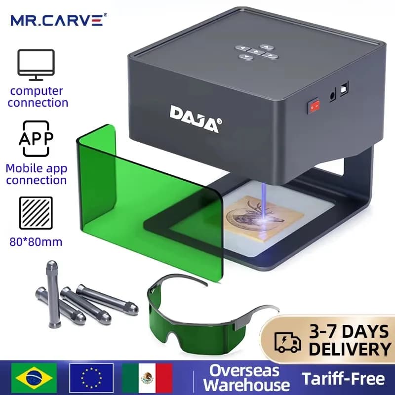 DAJA DJ6 Laser Engraver Logo Marking Machine For Home Wood Marking Machine Wireless App Control Support for Mobile Phone BT
