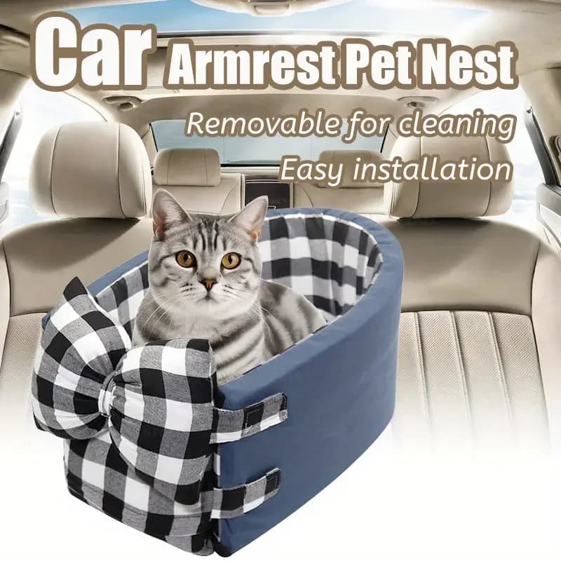 Seggiolino auto per animali domestici EAFC, borsa invernale calda per animali domestici con fibbia di sicurezza, seggiolino auto per cani e gatti, seggiolino di sicurezza per gatti per cuccioli e gattini