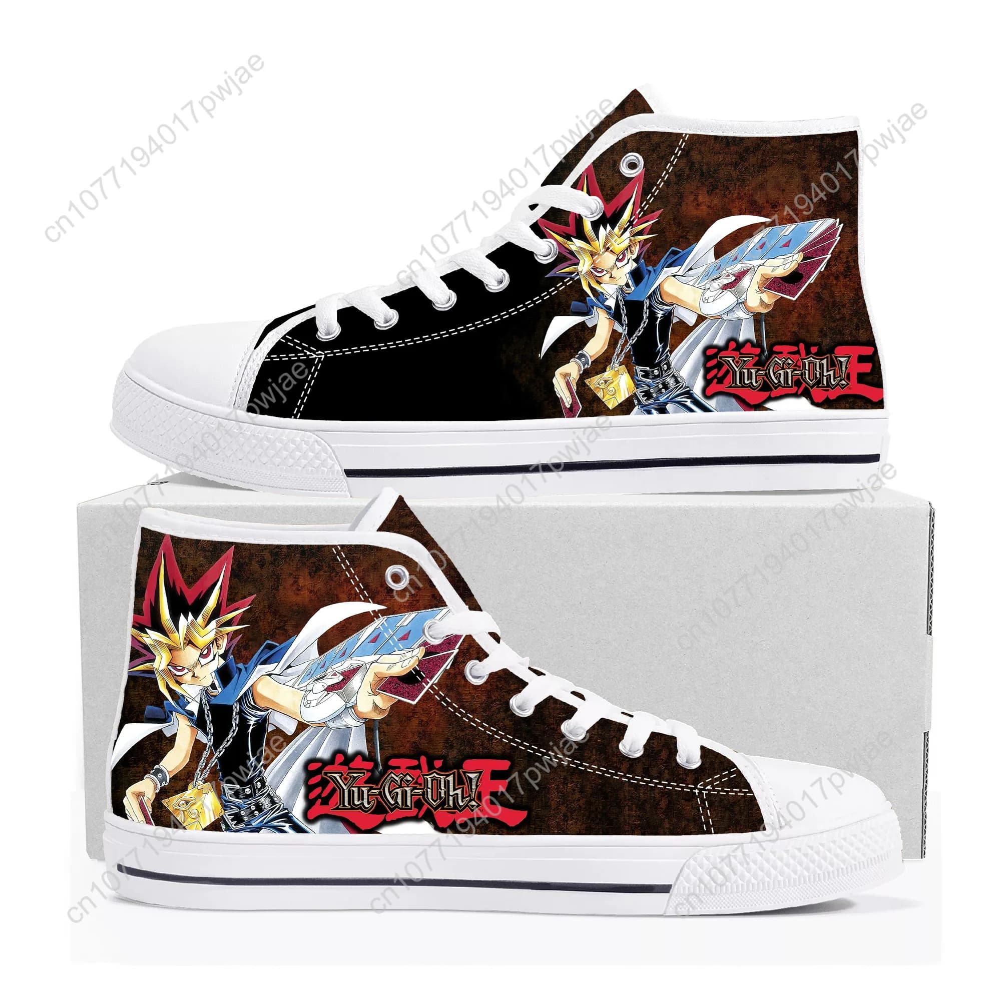 Yu Gi Oh Anime High Top High Quality Sneakers Mens Womens Teenager Canvas Sneaker Ghana Breathable Cooling Shoes