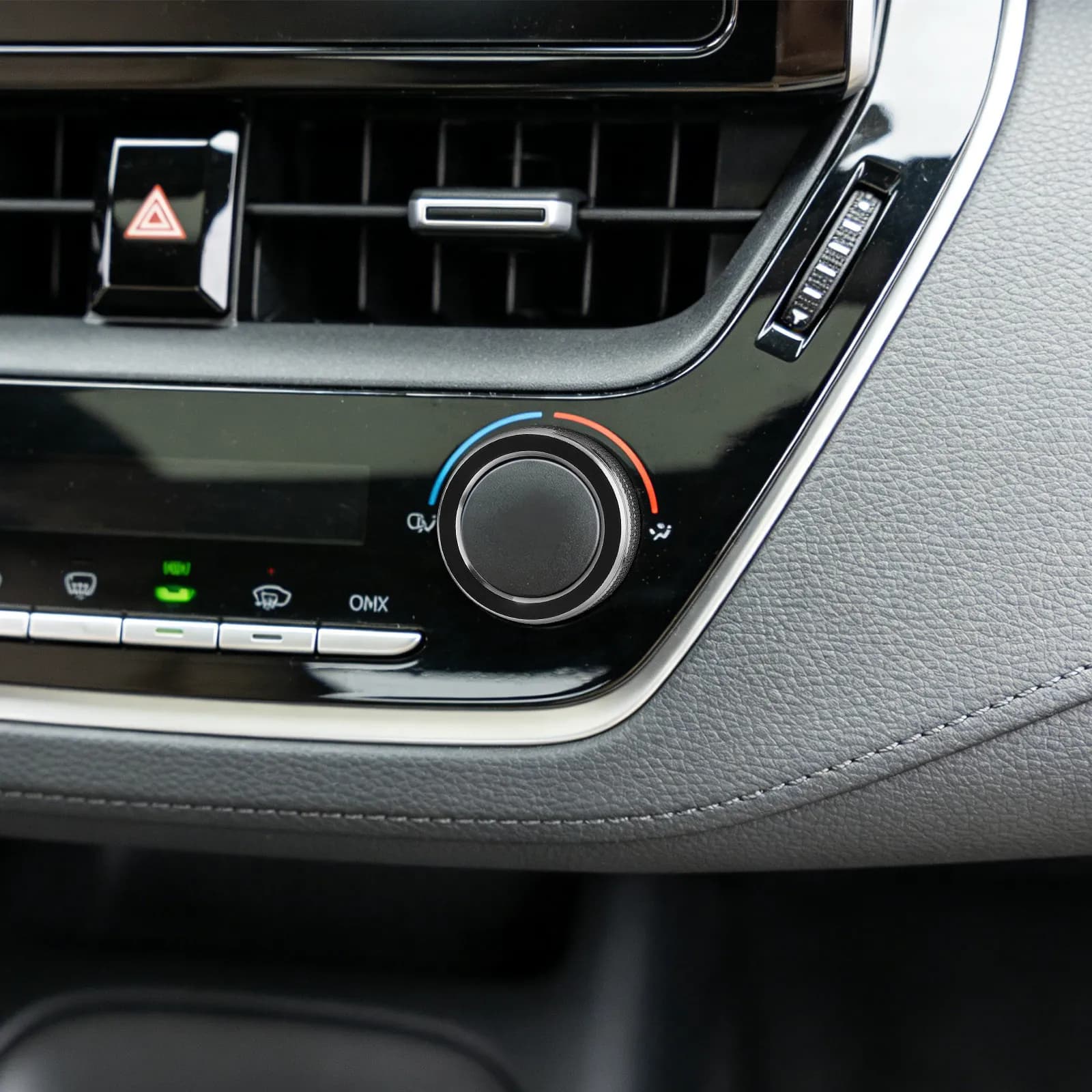 2Pcs Aluminum Alloy Air Conditioning Knob Trim Rings for Car Interior Upgrade Sleek Stylish Secure Fit Easy Install Climate