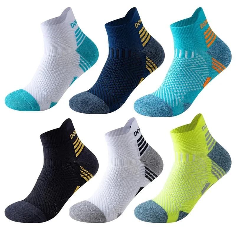 1 Pair Marathon Sports Insoles Unisex Low Cut Mesh Running Insoles Thick Cushioned Ankle Fitness Shoe Pads
