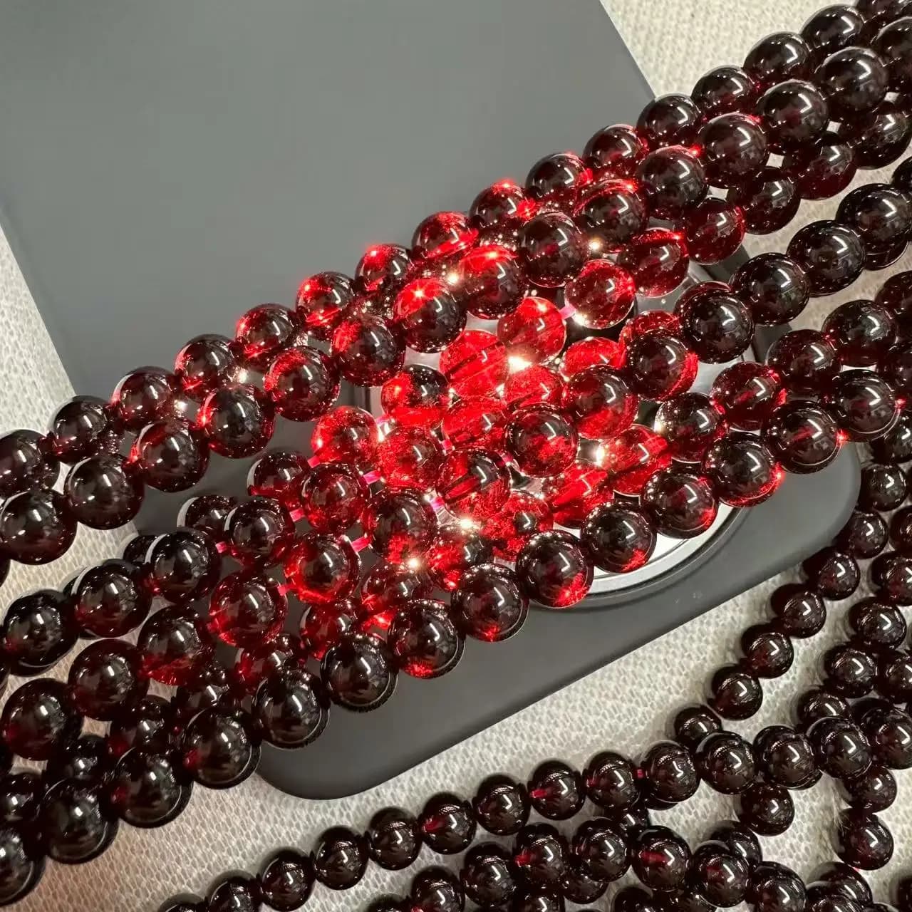 AAAA Natura GemStone Rosso Granato Perlina Rotonda 6-8mm Gioielli Perline Sparse Per Fare Collana FAI DA TE Accessori Braccialetto All'ingrosso 15''