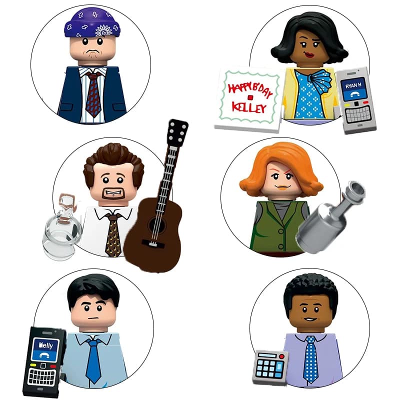 NUOVO film TV The Office blocchi di plastica Mini compatibile assemblare puzzle modello mattoni action figure giocattolo regali di compleanno