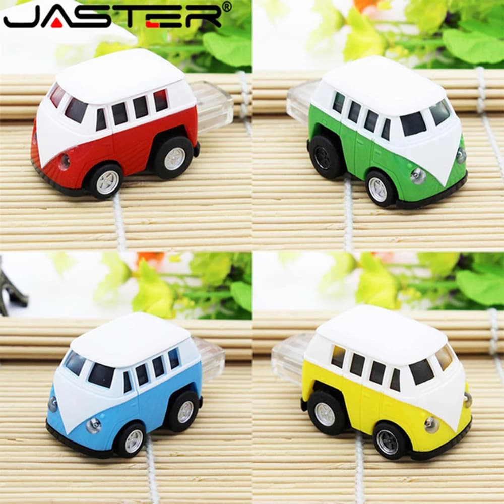 JASTER Chiavetta USB a Forma di Auto Cartoon 128GB Regalo Creativo per Bambini Memory Stick 64GB Pen Drive Blu 32GB Chiavetta USB in Plastica 16GB