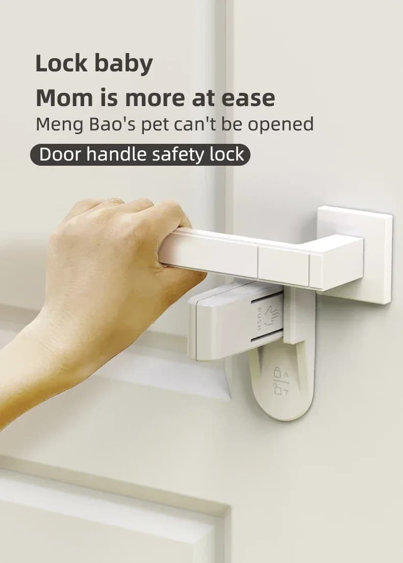Dispositivo di protezione ABS universale per la casa per bambini Serrature con maniglia anti-apertura facili da installare Serratura a leva per porta Serratura per porte di sicurezza per bambini