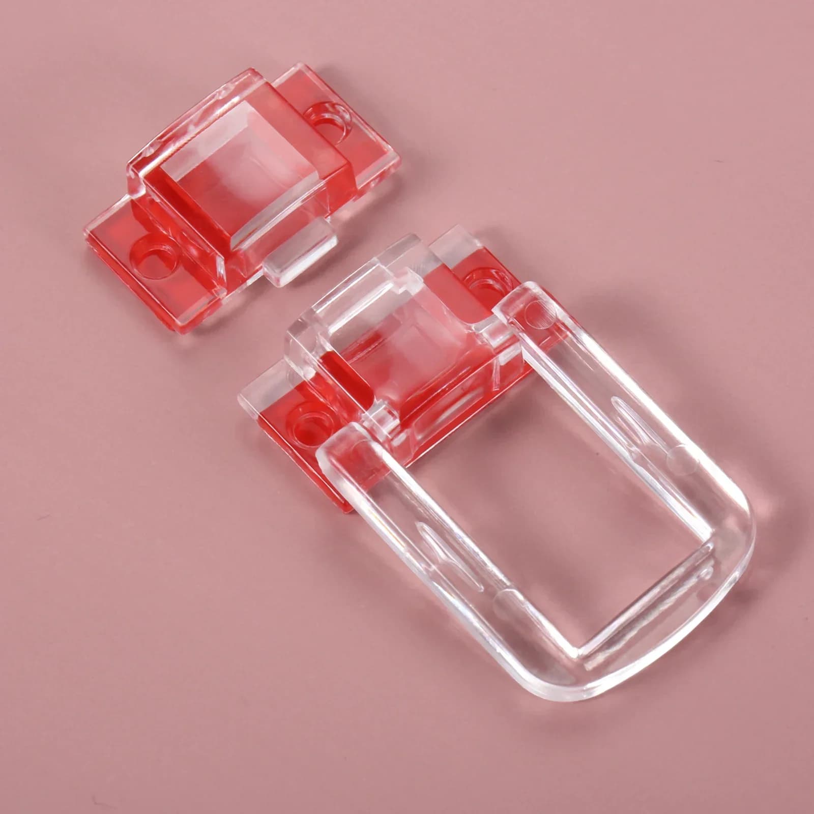 1 set autoadesivo acrilico serratura trasparente Hasp cristallo trasparente fibbia nascosta chiusura sicura portagioie cassa del vino petto 48mm