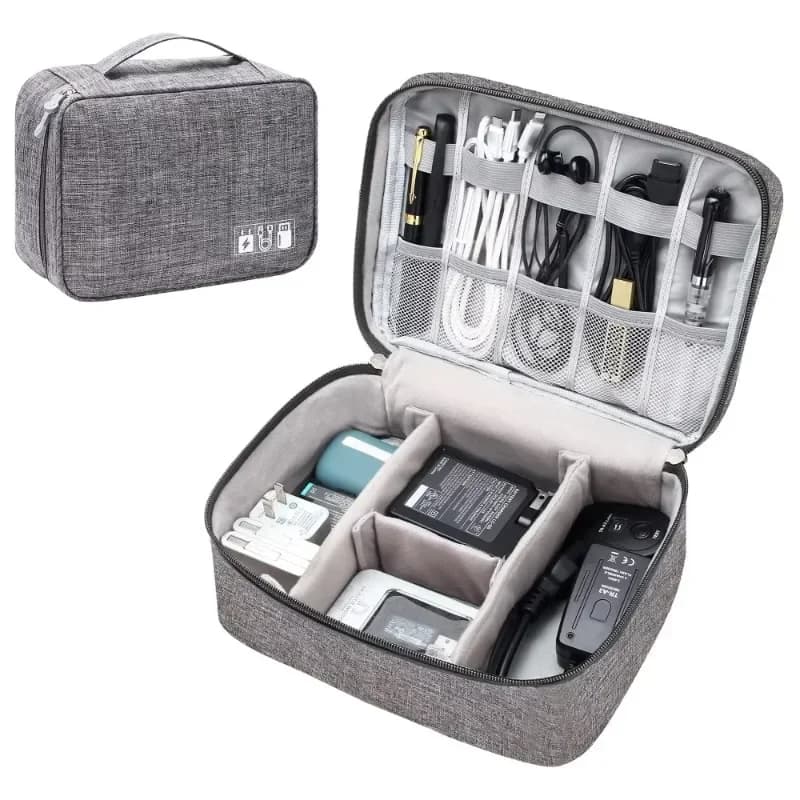 Multi Functional Digital Storage Bag USB Power Bank Portable Hard Drive Data Cable Organizing Pouch Travel Accessories