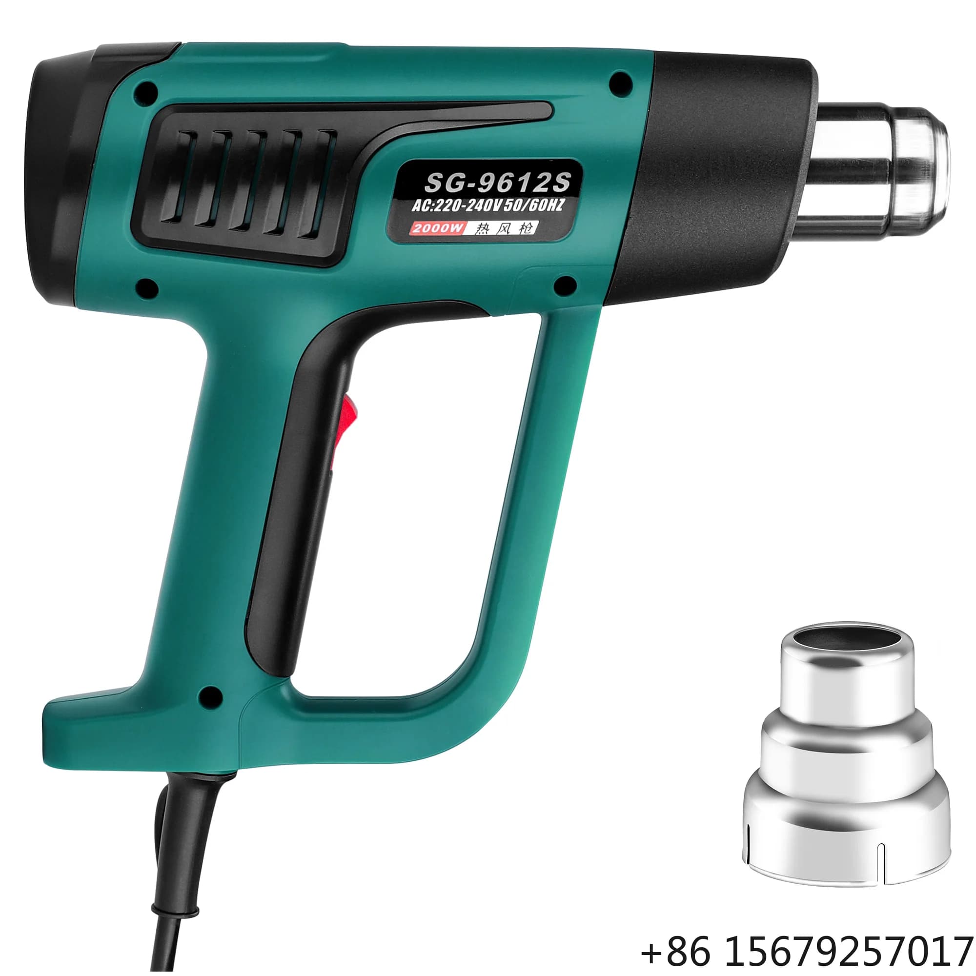 2000W Heat Gun Electric Handheld Car Wrap Motherboard Repair High Temperature Control Hot Air Gun for Heat Shrink