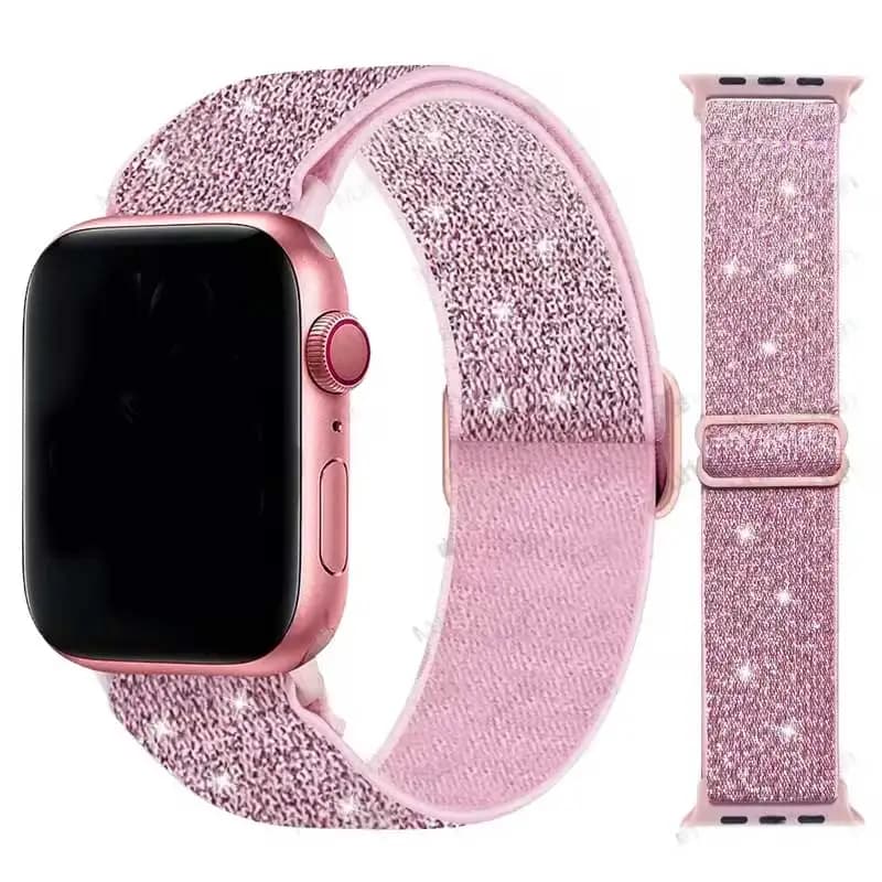 Scrunchie Strap for Apple watch Ultra 49mm band 45mm 44/40mm 41mm Adjustable Nylon solo Loop bracelet iWatch serie 4 5 se 6 7 8