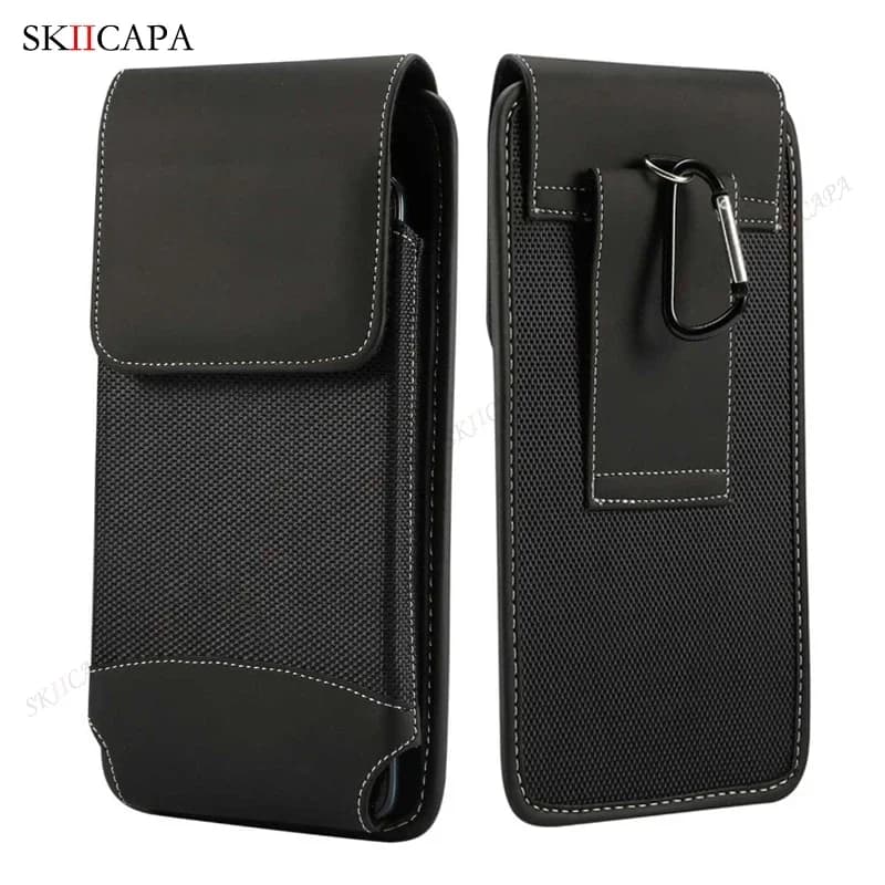 Holster Oxford Cloth Phone Pouch for Xiaomi POCO M6 Pro M7 X7 Belt Clip Wallet Case for Redmi Note 10 9 Turbo4 Leather Waist Bag