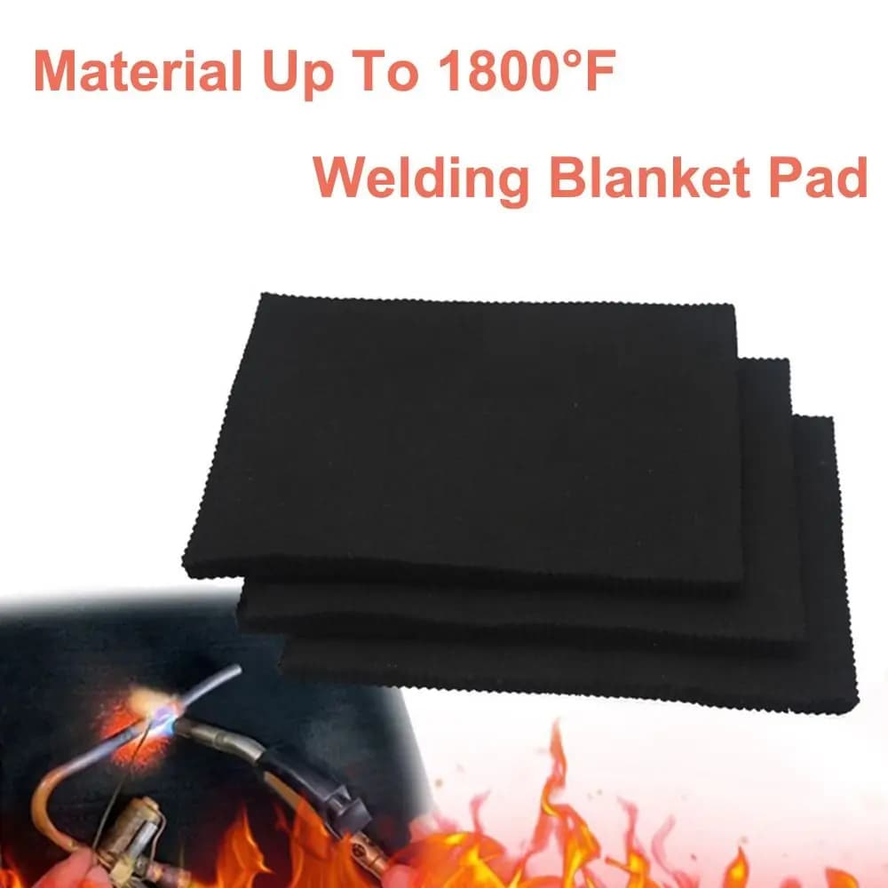 Materiale del cuscinetto per coperta per saldatura resistente al calore fino a 1800 ° Saldatura del piccolo cuscinetto isolante nero in feltro di carbonio in tessuto ignifugo F