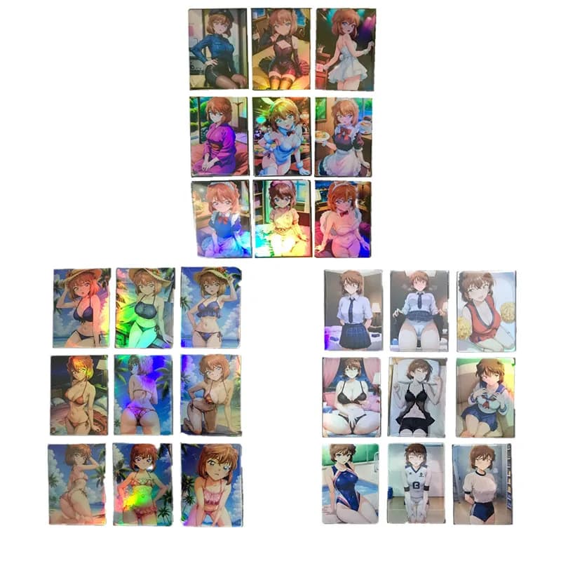 27 pz/set Anime Sexy Card Detective Conan Haibara Ai Nude Card Fatto In Casa ACG Carte Comiche Giocattolo Gioco Collezione Regalo
