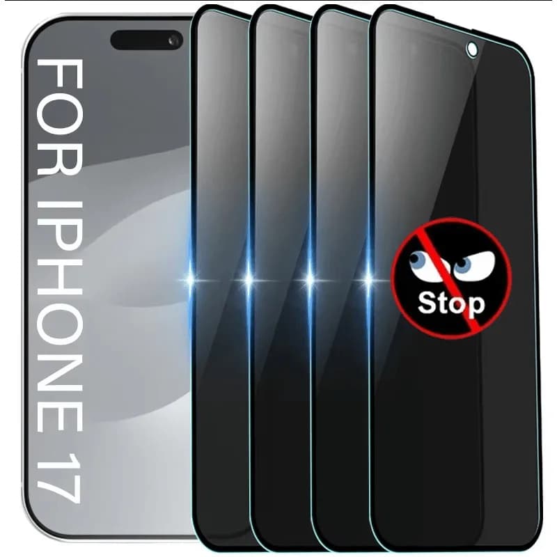 4 pezzi di vetro temperato per la privacy per iPhone 17 16 15 14 Pro Max protezioni per schermo per iPhone 13 12 11 Pro Mini 16e Air Glass Film