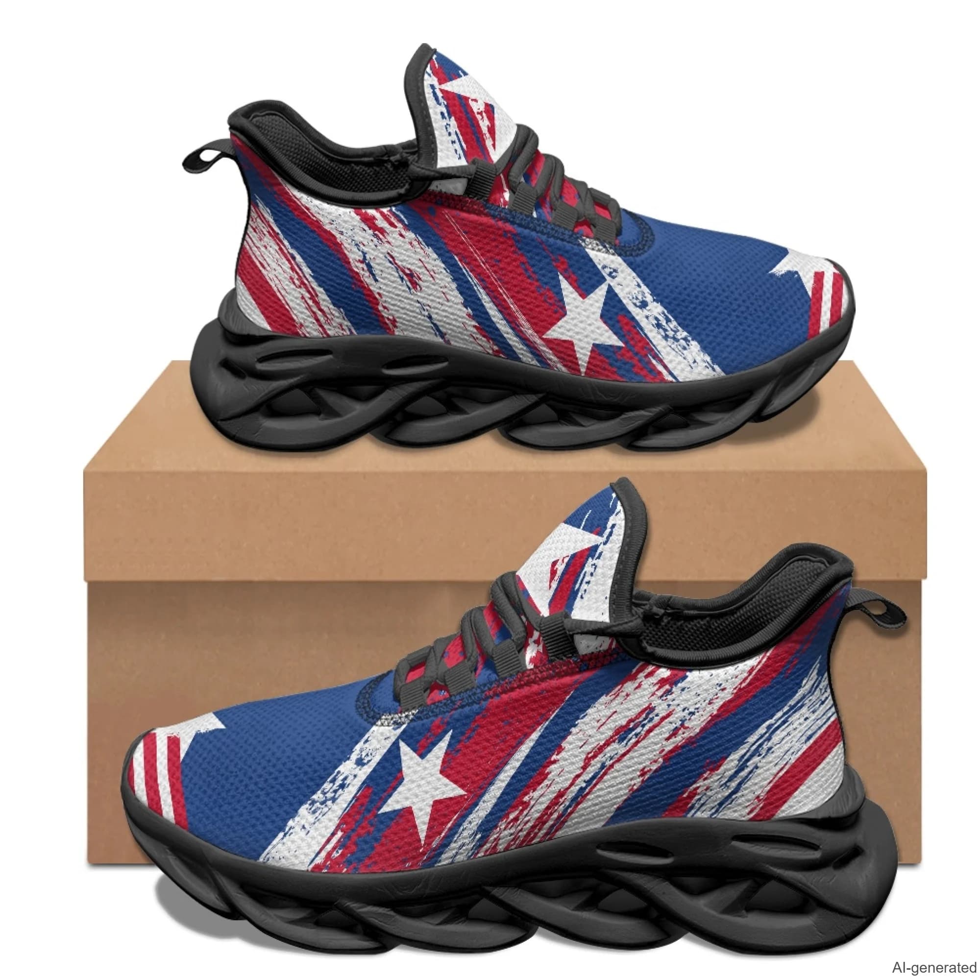 XIXIRIMIDO Max Soul Shoes Puerto Rican Flag Running Shoes for Men Lightweight Breathable Mesh Casual Fashion Women Snakers 35-48