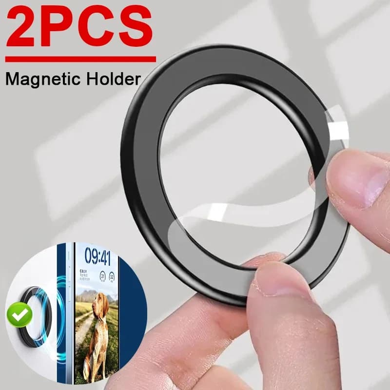 For MagSafe Magnetic Ring Holder Adhesive Strong Magnet Cellphone Wall Mount Mobile Phone Tablet Stand for IPhone 15 Pro IPad