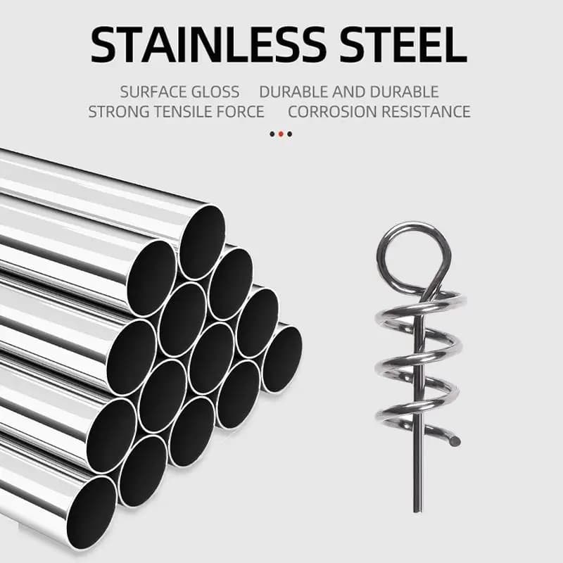 ~Hot! Stainless Steel Fishing Pins Spring Twist Lock Fishing Hook Tool Centering Pins Fixed Latch Needle For Soft Lure Bait Worm