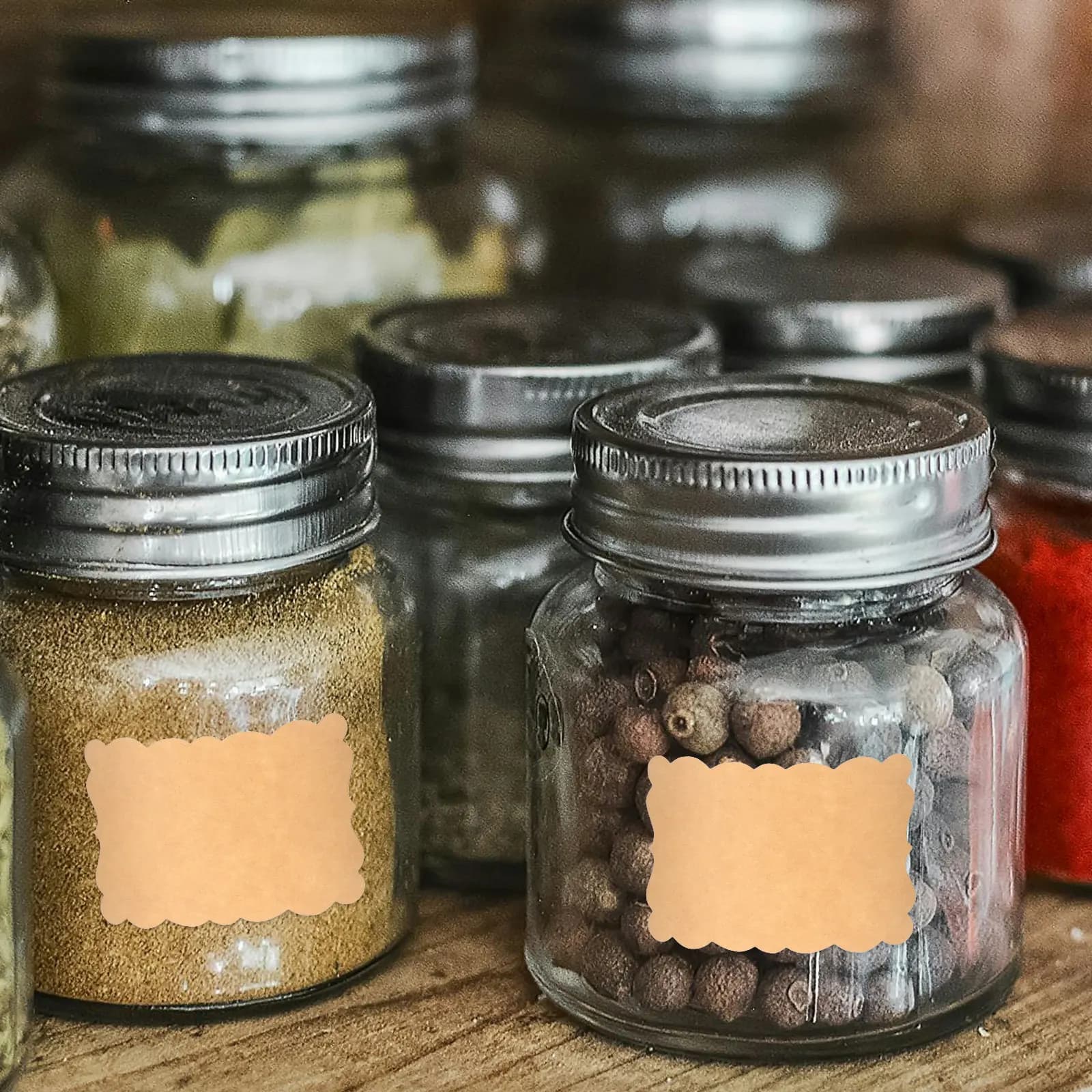 1 rotolo di etichette adesive marroni per regali, adesivi decorativi per sigillare barattoli di vetro, sapone, candele, contenitori per alimenti, confezioni regalo
