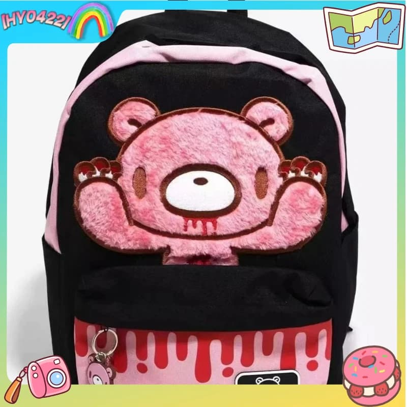 Gloomy Bear Backpack Large Capacity Cartoon Plush Backpack Casual Travel Backpack For Daily Outdoor Travel School