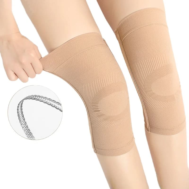 1 paio di ginocchiere a compressione con molle laterali, supporto per ginocchia, per artrite, dolori articolari, ginocchiera per recupero infortuni