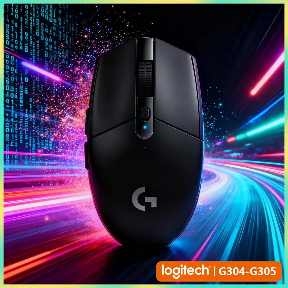 Gaming Mouse Logitech G305 LIGHTSPEED Wireless, 12000 DPI HERO, 6 Custom Keys, 250Hr Battery, 99G, PC Mac Compatible