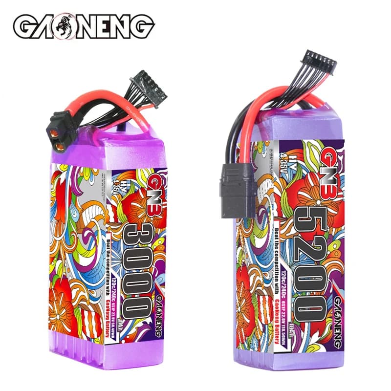 Batteria Lipo GNB 6S 22.8V 3000mAh 5200mAh 120C/240C con spina XT60 XT90 per FPV Drone Quadcopter Elicottero Aereo Auto Barca