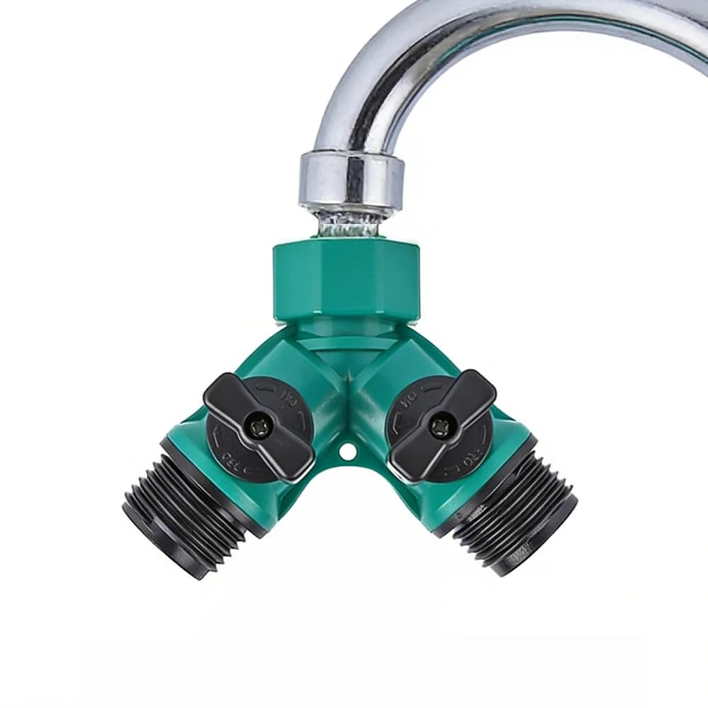 Connettore per Tubo da Giardino con Valvola di Chiusura per Irrigazione, Paesaggistica e Piantumazione Fiori