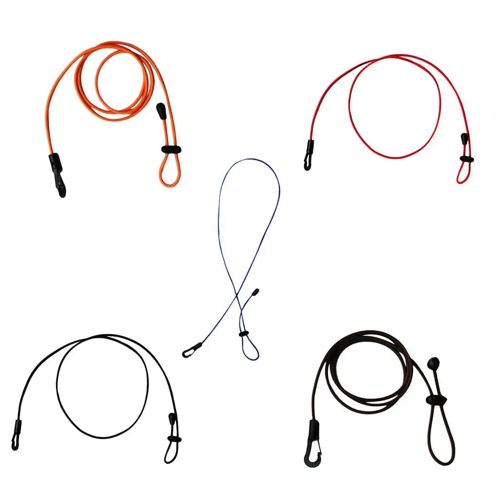 Kayak Accessory Paddle Leash Elastic Tether Rod Holder Clip for Boating Fishing Canoe Security