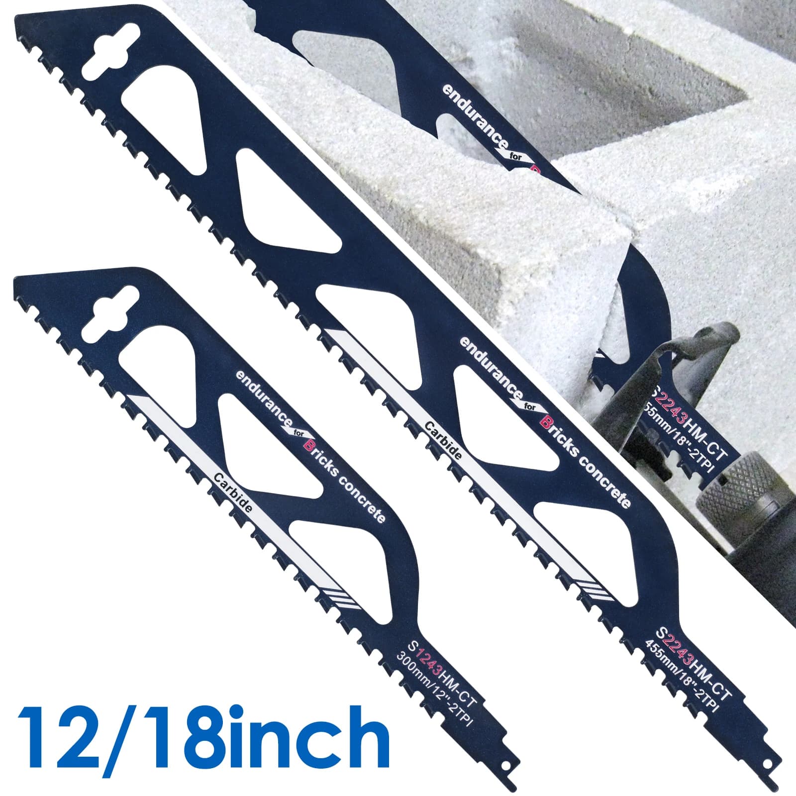 Tie saw blade for demolition and masonry cutting 12/18 inch alloy steel for brick and concrete