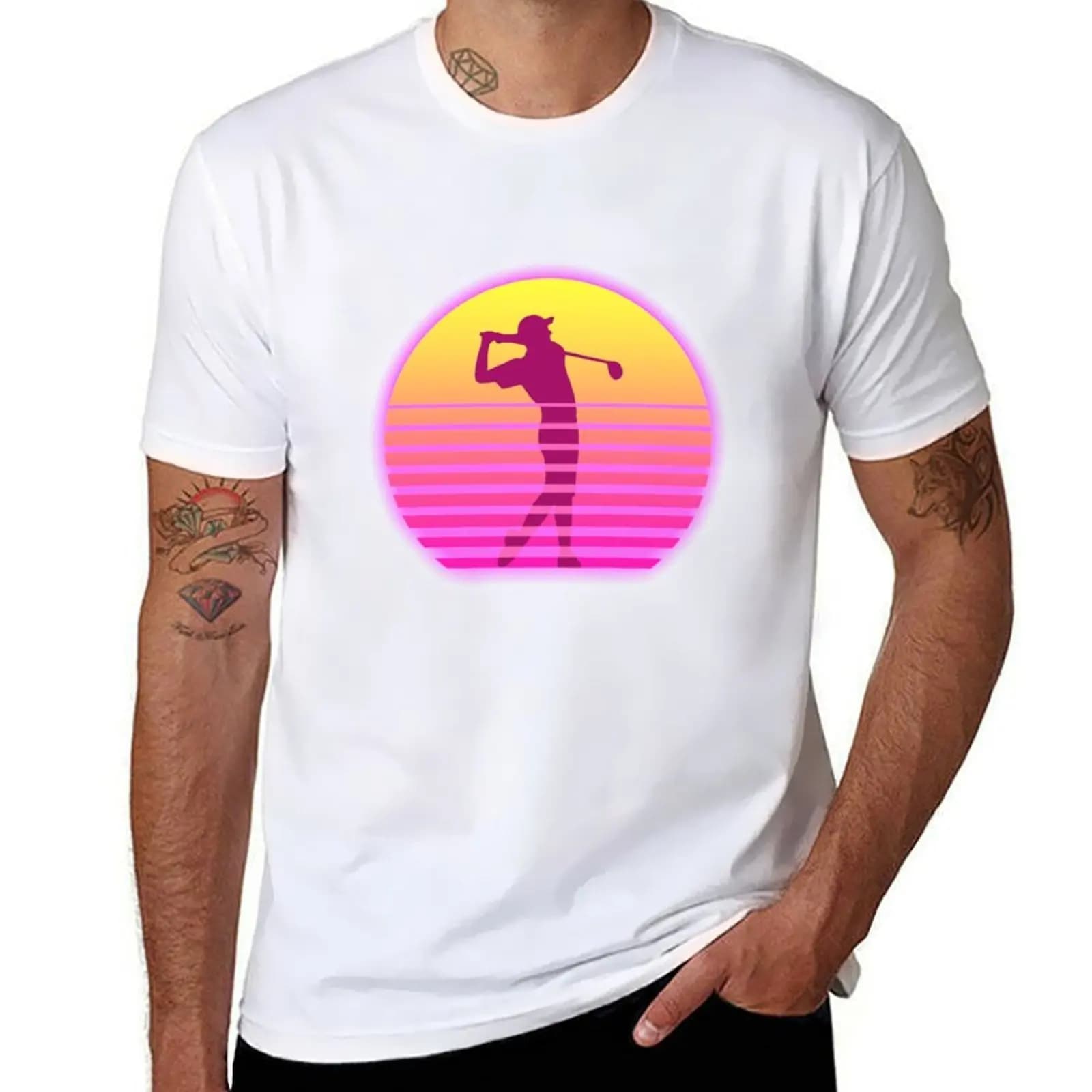 T-shirt da golf magliette da uomo magliette grafiche magliette grafiche da uomo T-shirt
