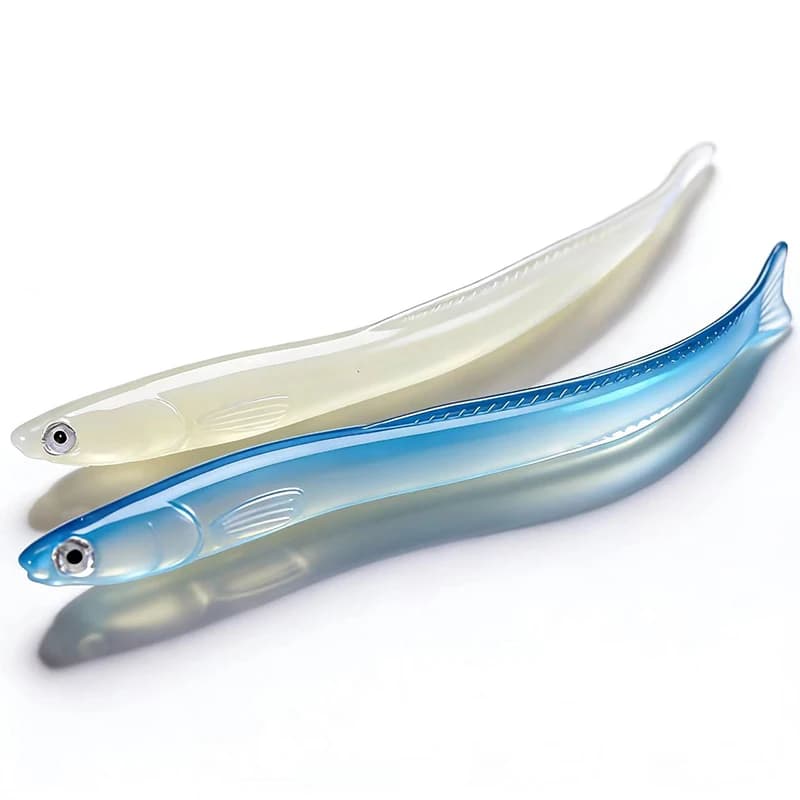 Anguilla Esche da pesca morbide 14 cm 6.3g Esche artificiali Verme da pesca Silicone Bass Pike Minnow Swimbait Jigging Esche nottilucenti