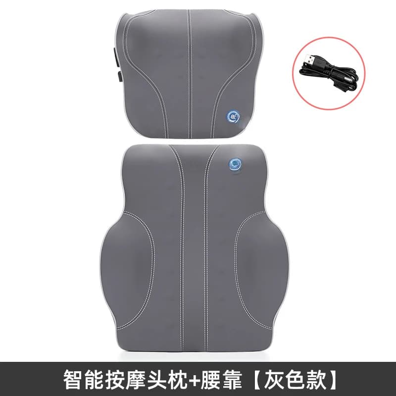 Set di Supporto Lombare per Auto con Cuscino Cervicale Ergonomico per Collo e Schiena