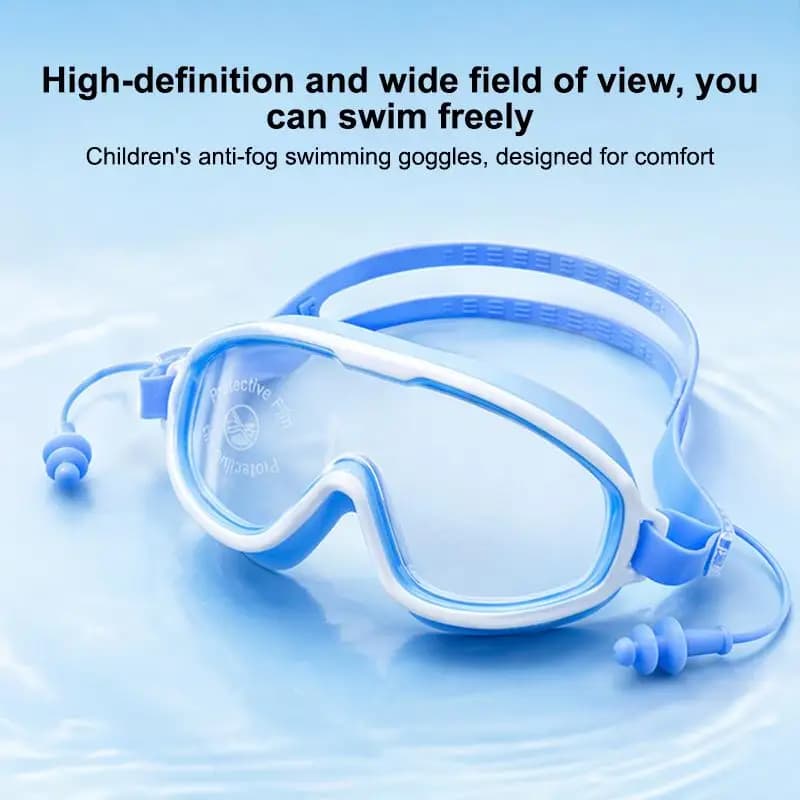 Kids Big Frame Swimming Goggles Anti Fog Waterproof Swim Eyewear Multi Color For Boys Girls Children