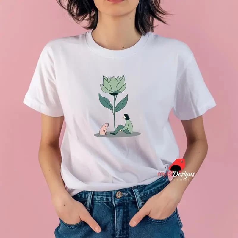 T-shirt minimalista dal design moderno, gifT, semplice maglietta