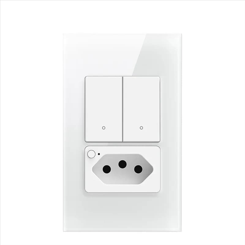Smart WiFi Y23A-Tuya switch for Brazilian socket, Vocal Control, Compatible with Smart Home