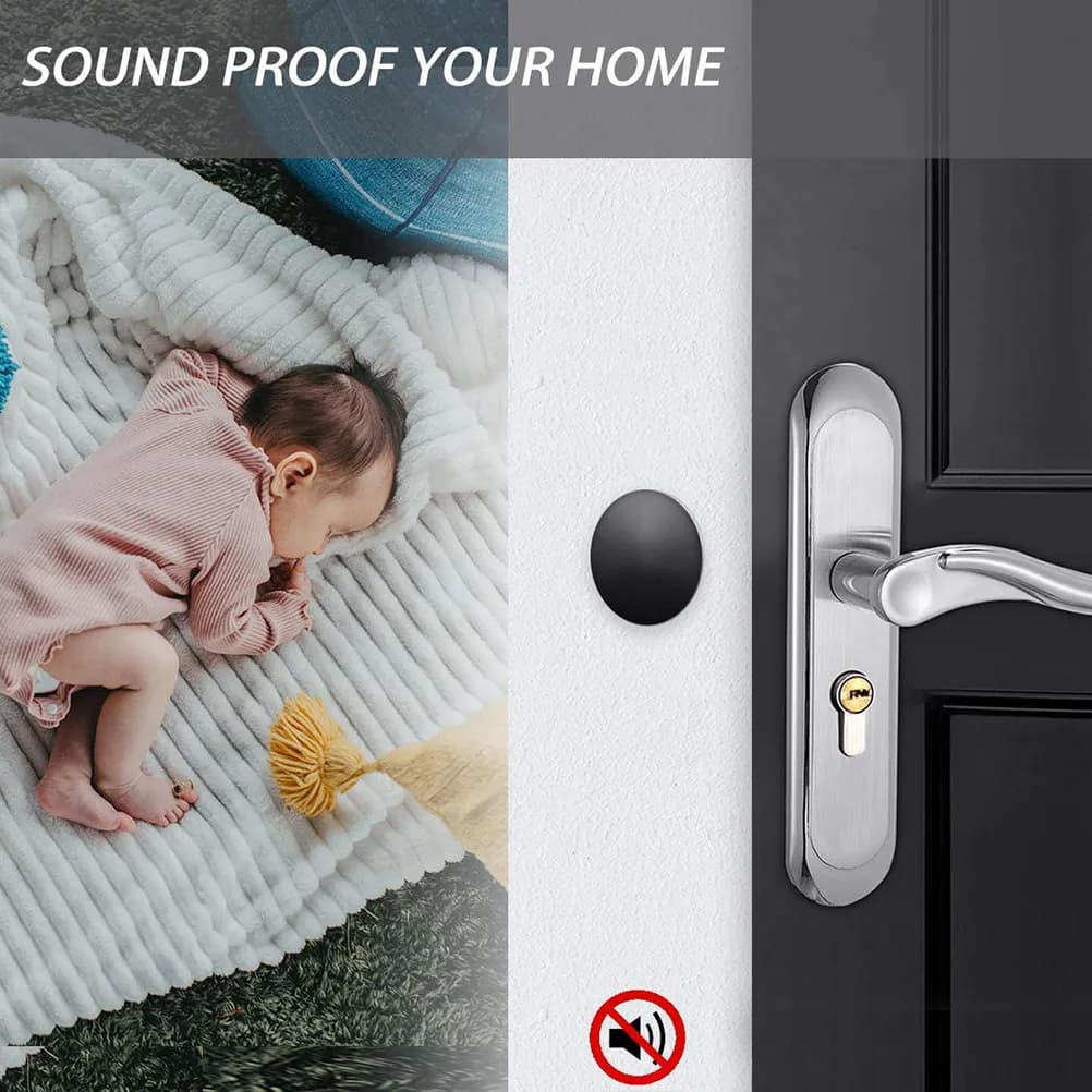 10 Pezzi Fermaporta in Silicone Adesivo, Protezione per Parete, Paracolpi per Porta, per Cucina, Bagno, Camera da Letto, Riduzione del Rumore, Sicurezza Bambini (Anti-Schiacciamento Dita)